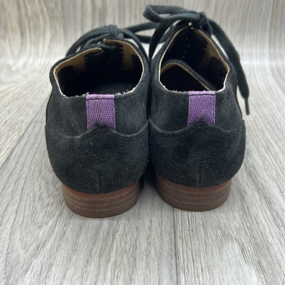 🍁2/$25 🍁Sebago Shoes Hutton Oxford Black Suede Cap Toe Casual Low - Picture 6 of 10